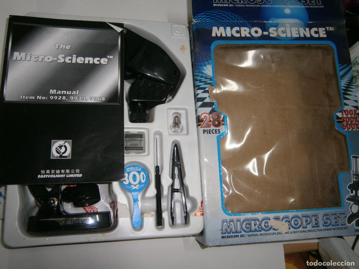Juegos antiguos: ANTIGUO MICROSCOPIO NUEVO EN CAJA - Foto 2