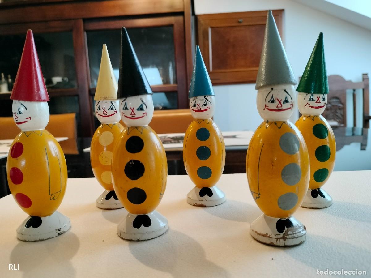 Juegos antiguos: Juego de bolos en madera - Foto 1