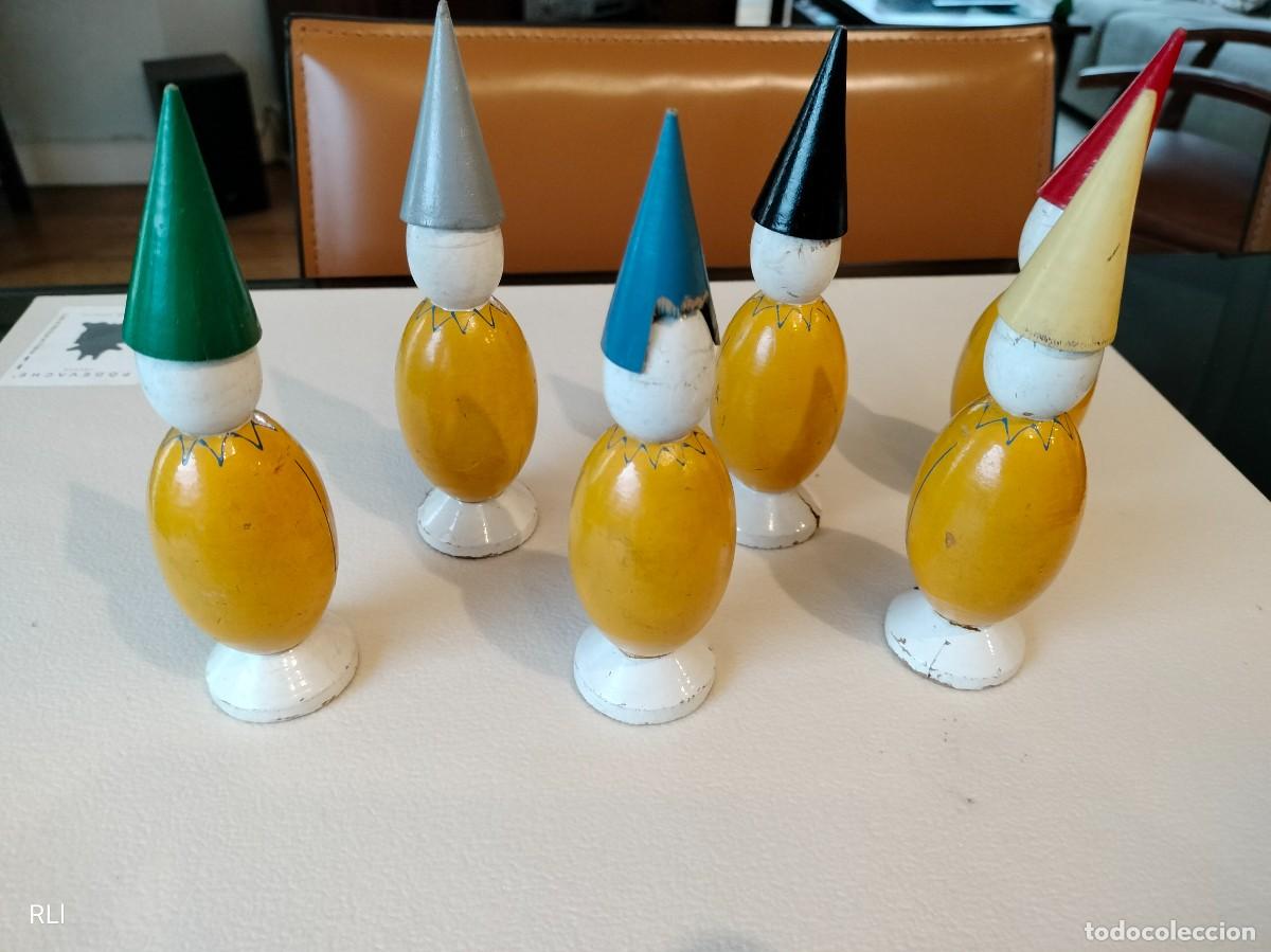 Juegos antiguos: Juego de bolos en madera - Foto 6