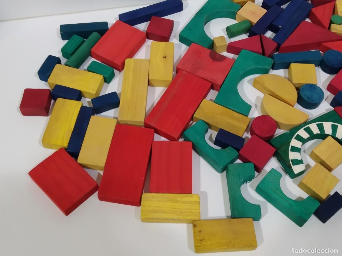 Juegos antiguos: ANTIGUAS PIEZAS DE CONSTRUCCI&Oacute;N DE MADERA - Foto 2