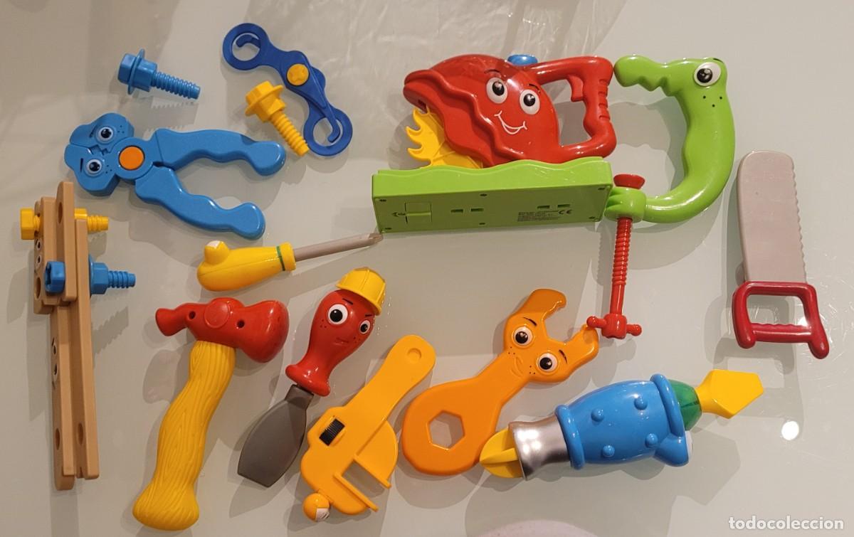 Juegos antiguos: Kit de 15 herramientas de juguete animadas como nuevo - Foto 1