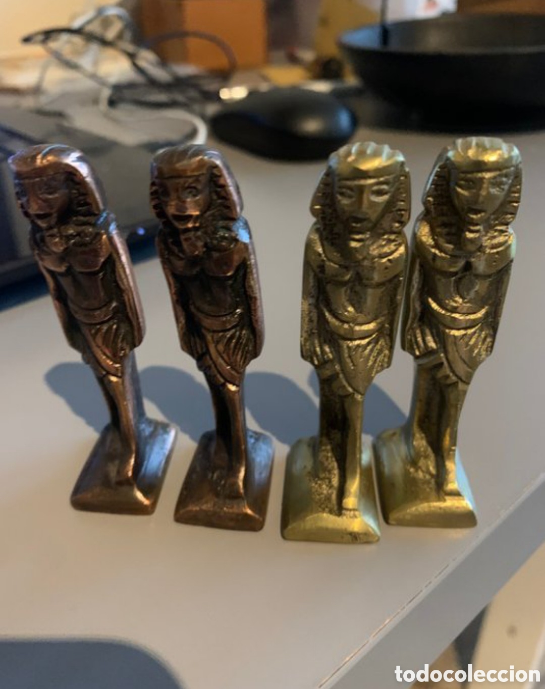 Juegos antiguos: Ajedrez de lujo de Egipto de metal - Foto 4