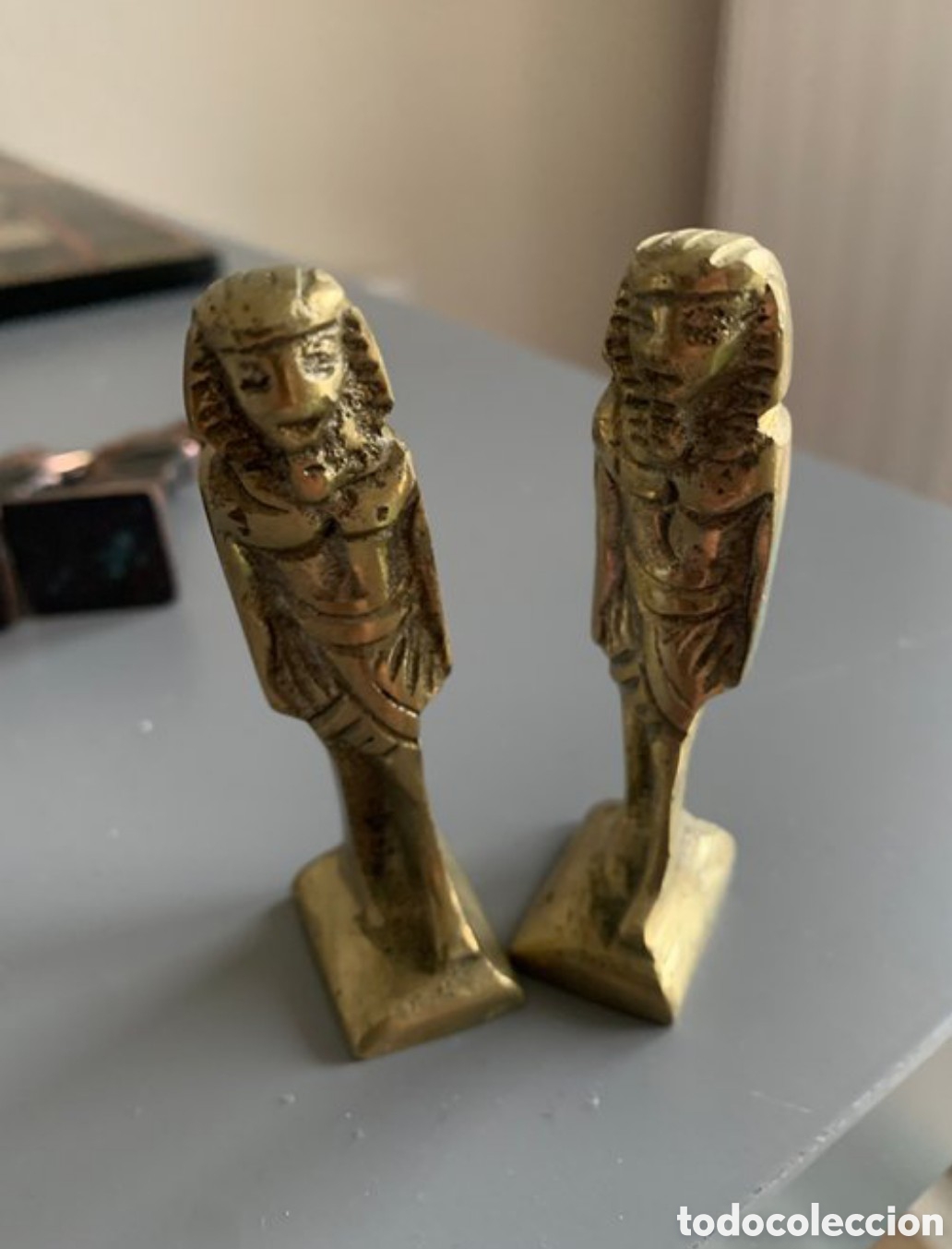 Juegos antiguos: Ajedrez de lujo de Egipto de metal - Foto 5