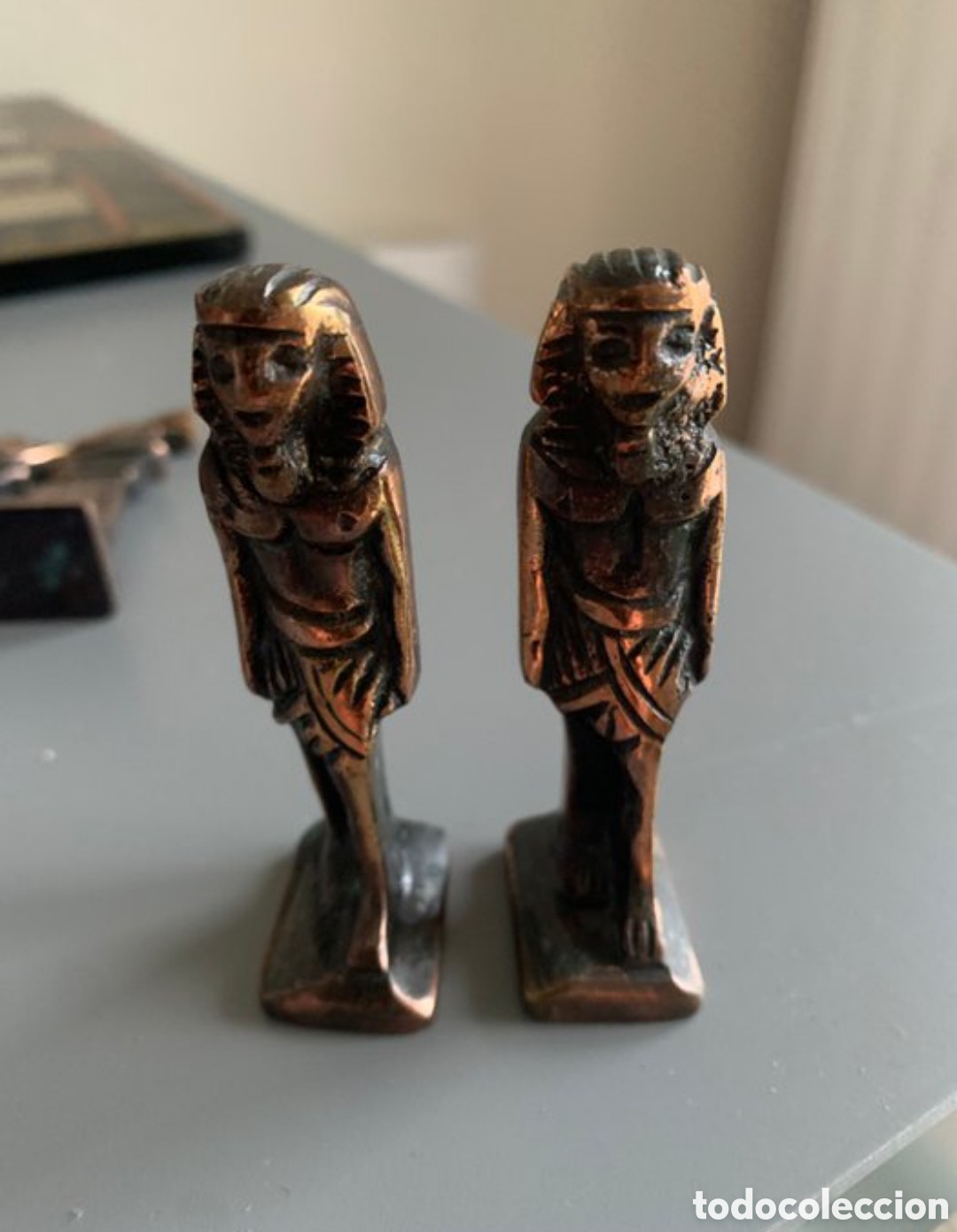 Juegos antiguos: Ajedrez de lujo de Egipto de metal - Foto 7