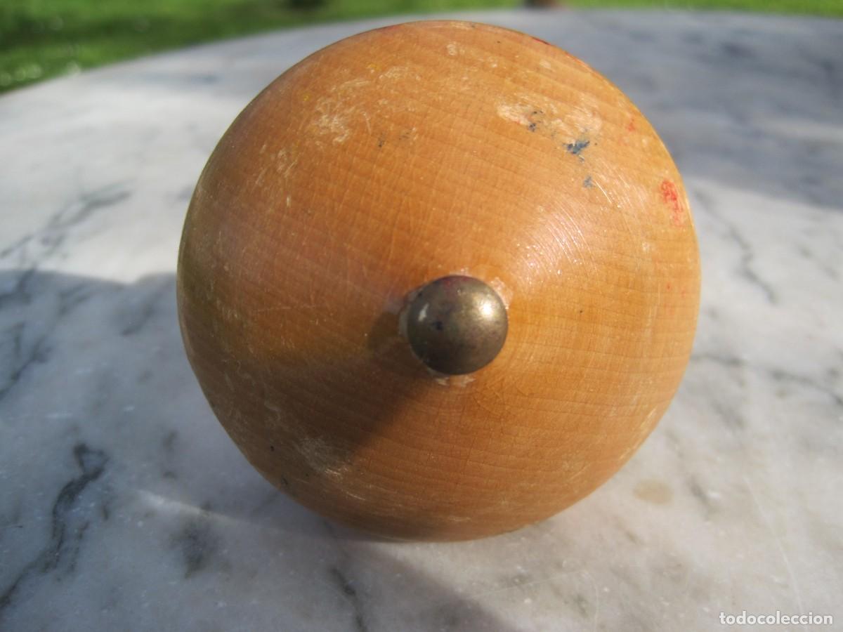 Juegos antiguos: PEONZA DE MADERA - TROMPO - Foto 4