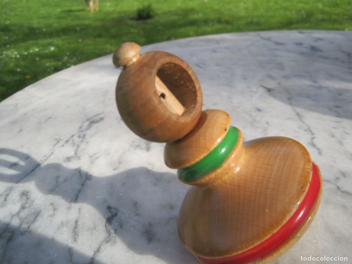 Juegos antiguos: PEONZA DE MADERA - TROMPO - Foto 6