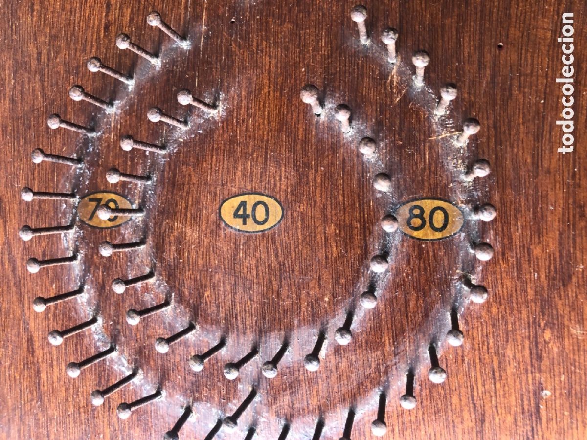 Juegos antiguos: Antiguo y raro PIN BALL de madera - Foto 7