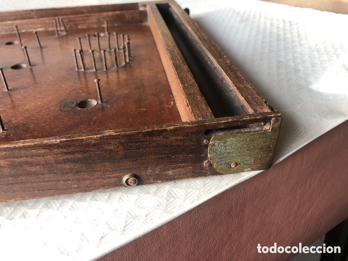 Juegos antiguos: Antiguo y raro PIN BALL de madera - Foto 11