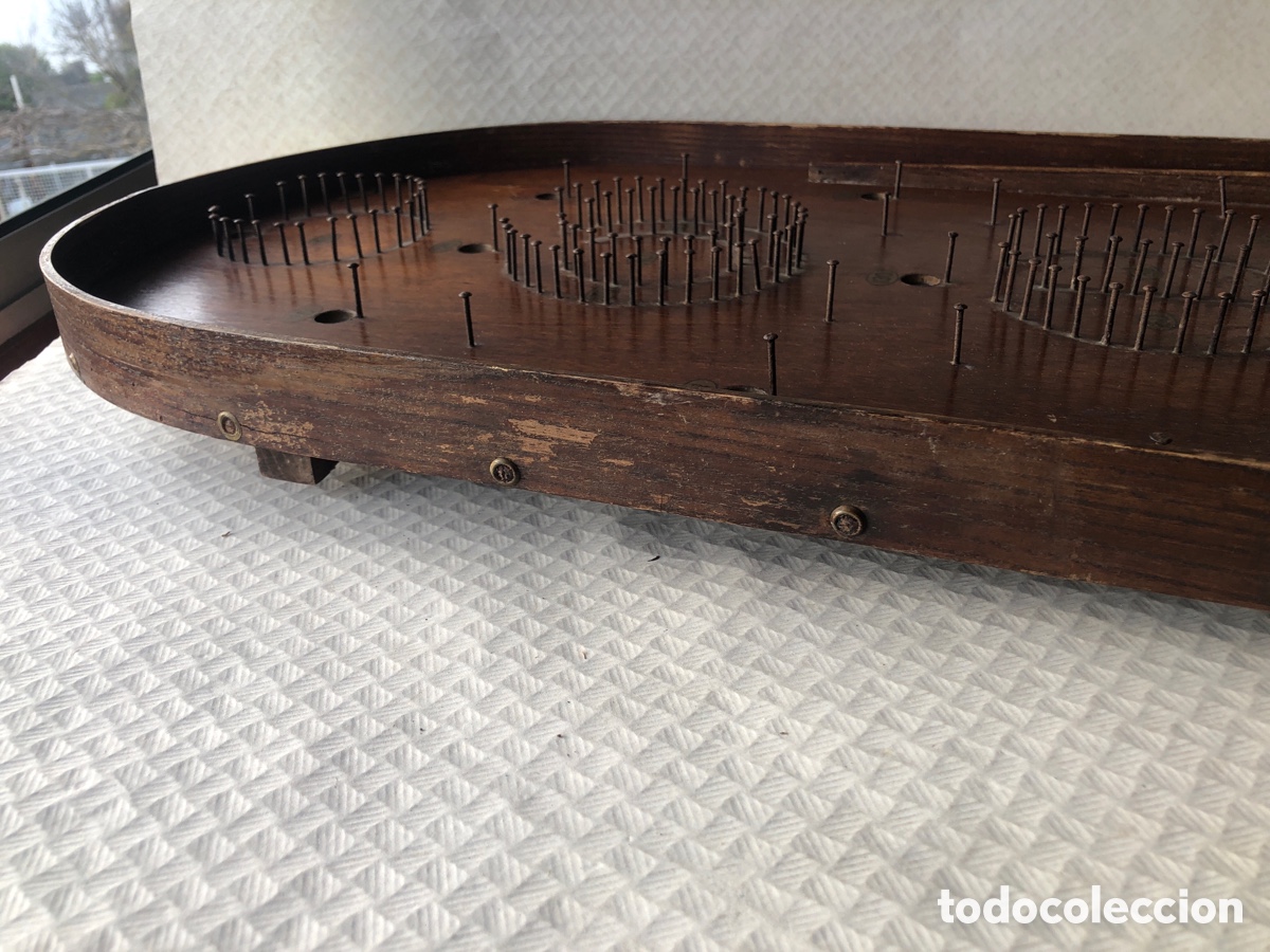Juegos antiguos: Antiguo y raro PIN BALL de madera - Foto 12