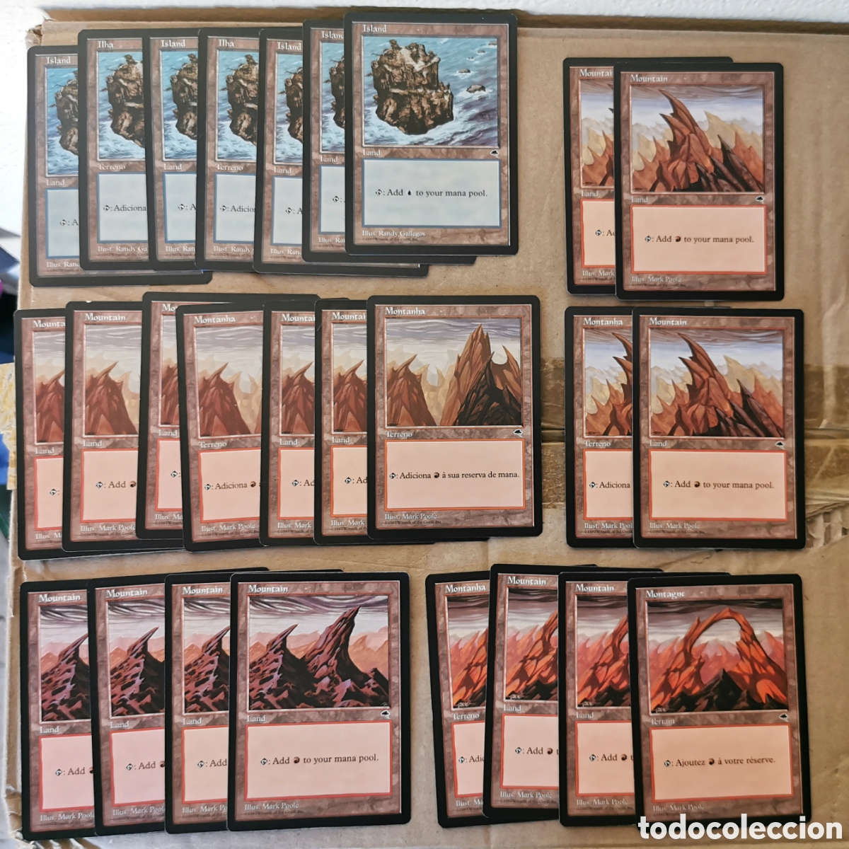 Juegos antiguos: 112 terras Tempest - Magic the Gathering - Foto 3