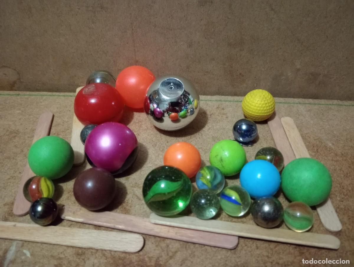Juegos antiguos: Lote de canicas y otros ( 44 ) - Foto 3