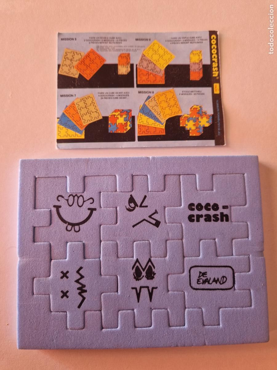 Juegos antiguos: ANTIGUO JUEGO COCO CRASH PUZZLE GOMA AZUL EVALAND ROMPECABEZAS CUBO RUBIK JUGUETE COCOCRASH