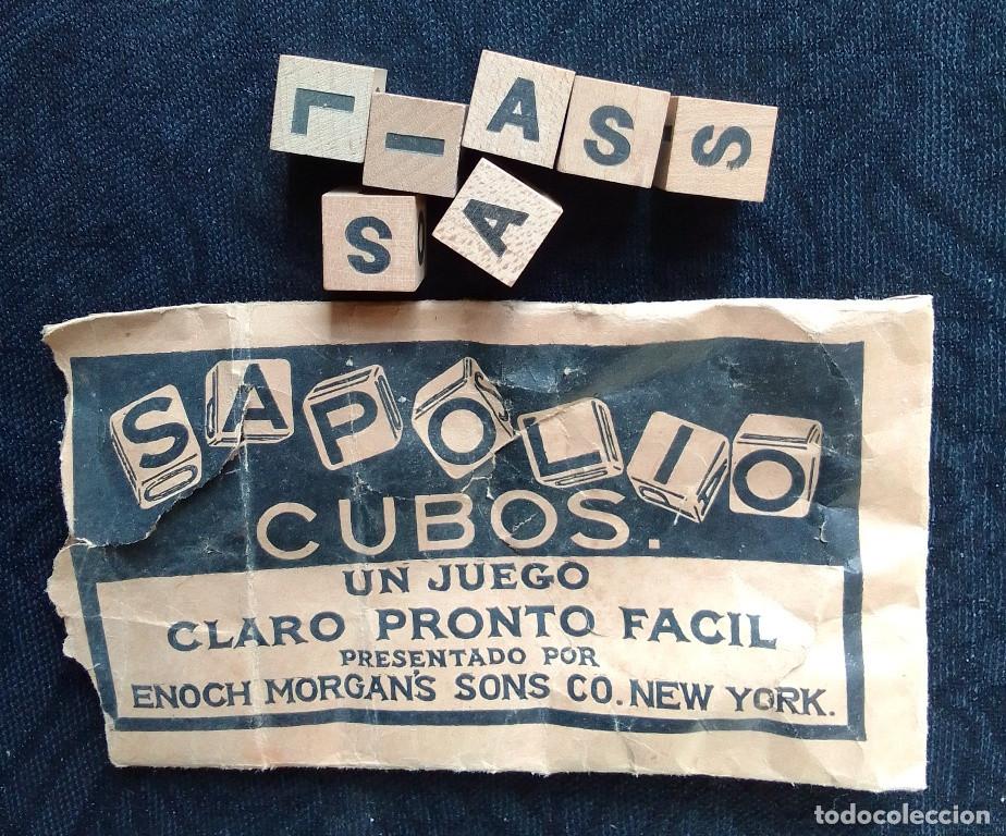 Juegos antiguos: Juego antiguo de cubos Sapolio - Foto 2