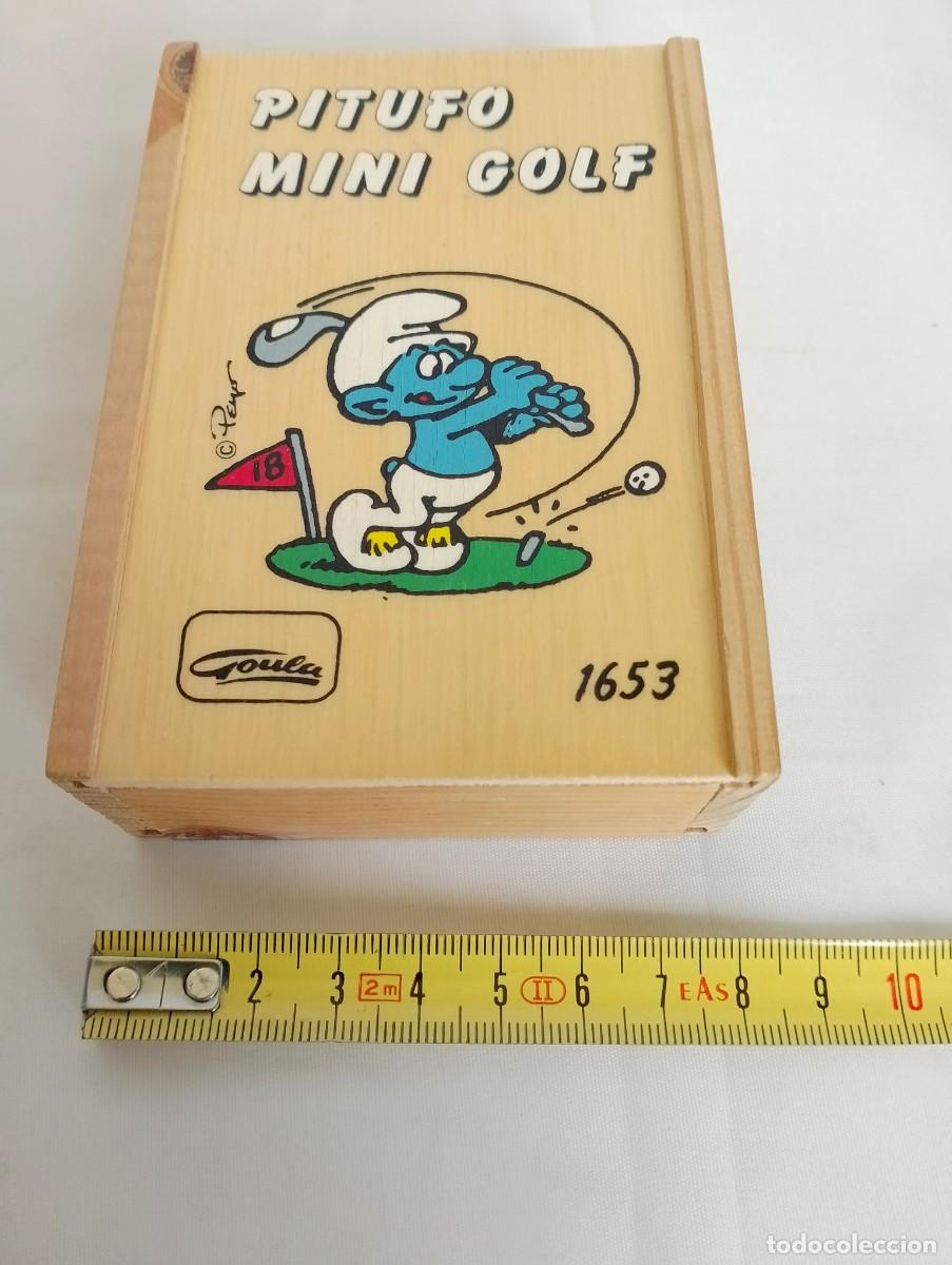 Juegos antiguos: PITUFOS MINI GOLF. MINI JUEGO EN MADERA DE GOULA - Foto 5