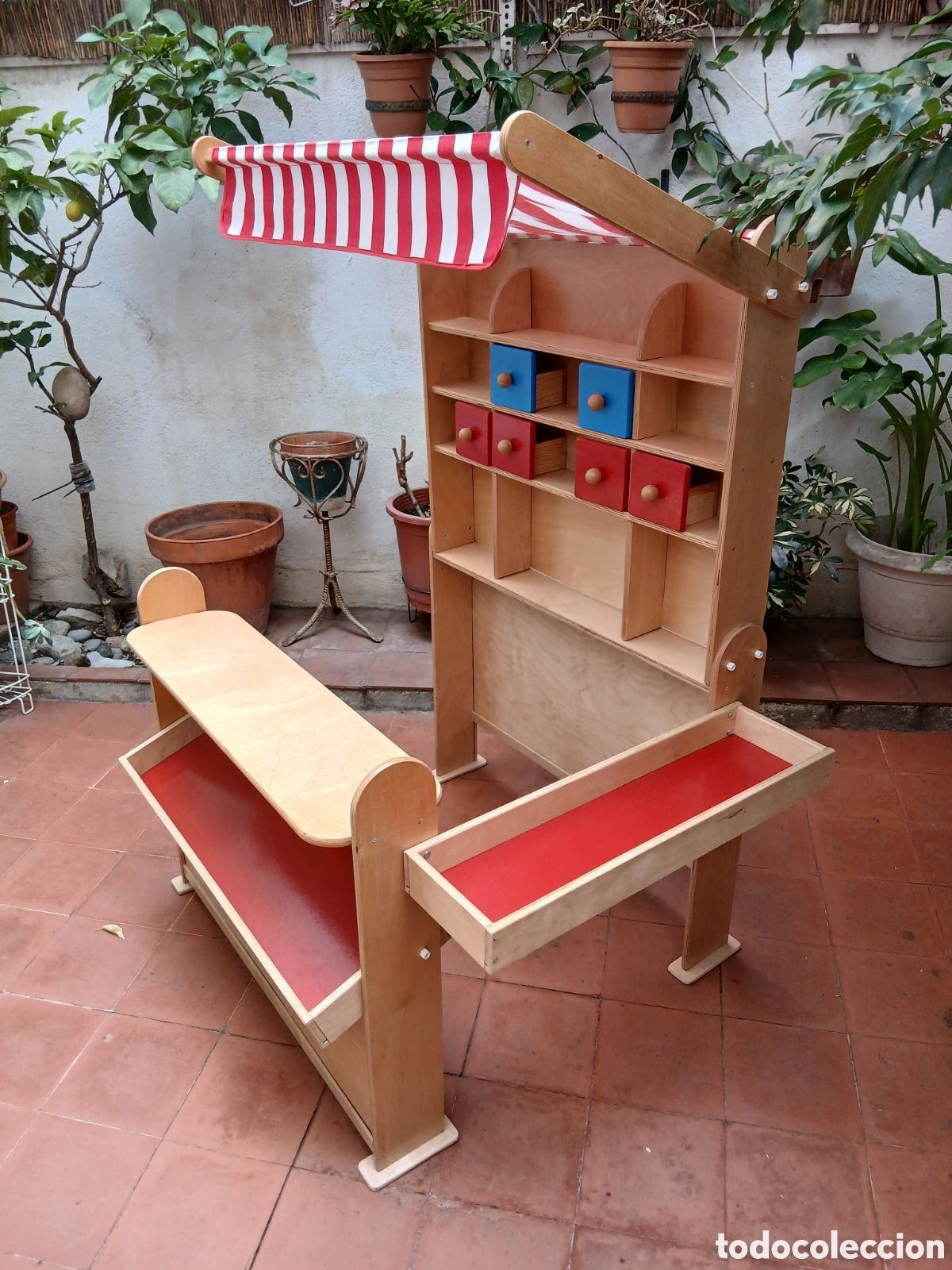 Juegos antiguos: Colmado infantil de madera - Foto 3