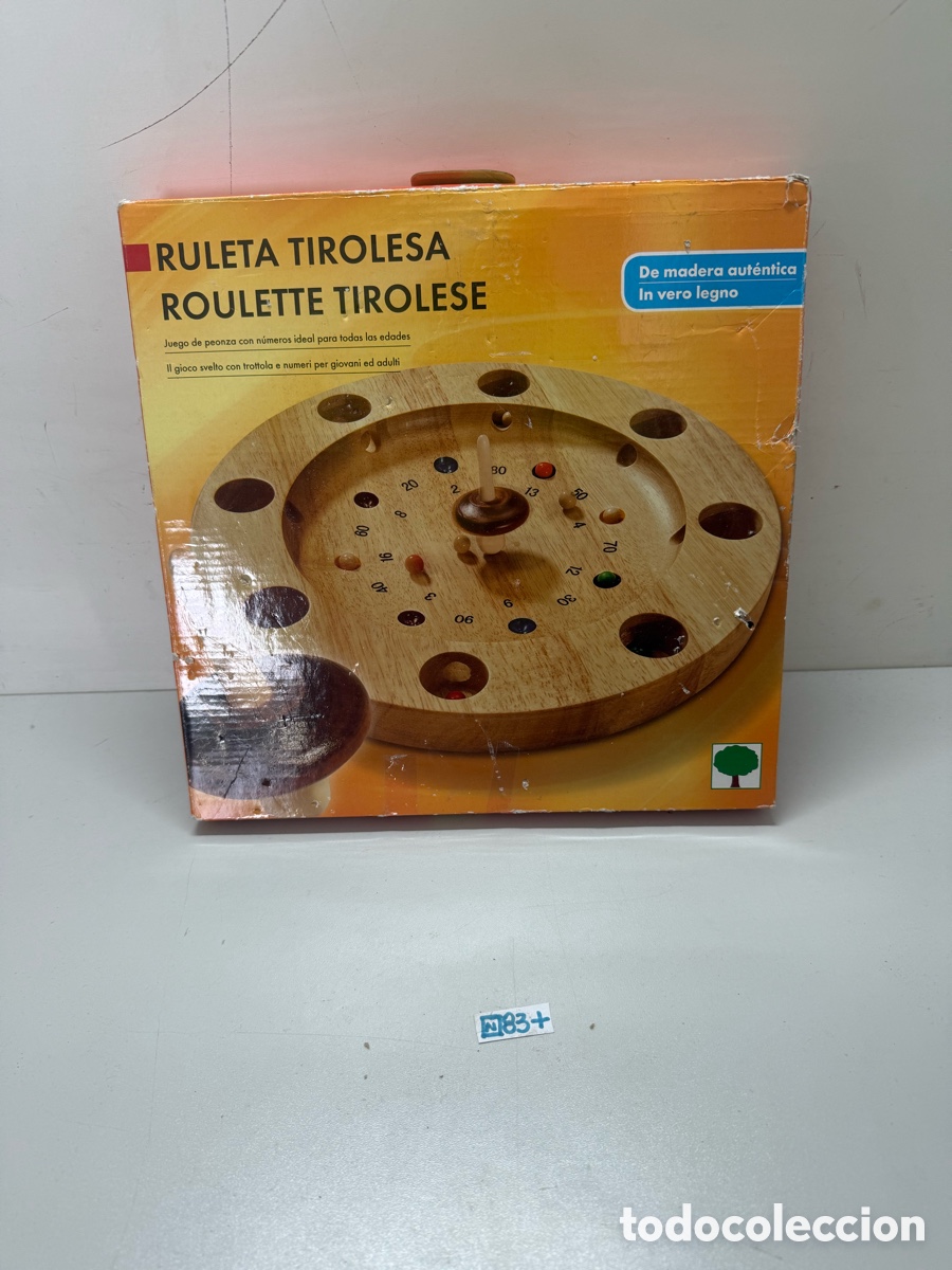 Juegos antiguos: RULETA TIROLESA DE MADERA - Foto 1