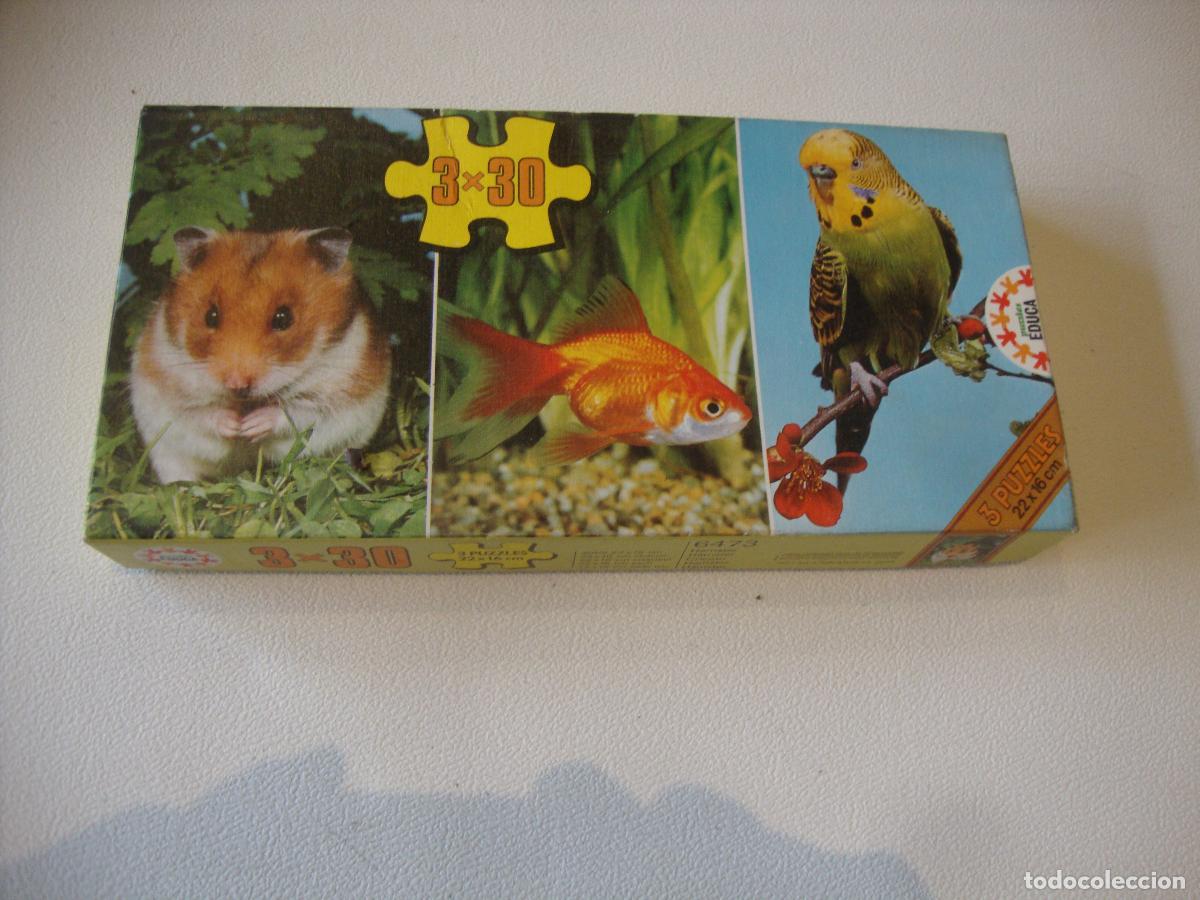 Juegos antiguos: 3 PUZZLES DE 22 X 16 CM JUEGOS EDUCA - Foto 1