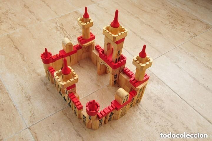 Juegos antiguos: Antiguo castillo para construccion de madera en piezas - Foto 6
