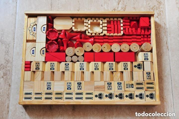 Juegos antiguos: Antiguo castillo para construccion de madera en piezas - Foto 8