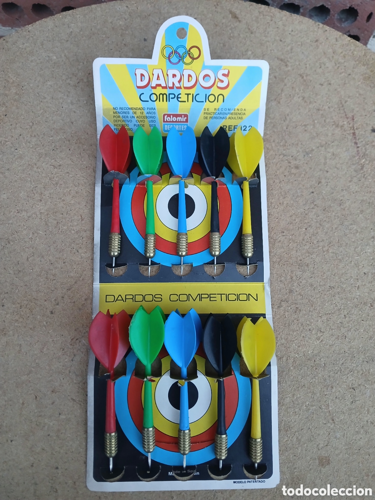 Juegos antiguos: LOTE, 4 BLISTER DE DARDOS DE COMPETICI&Oacute;N DE FALOMIR REF. 122. - Foto 2
