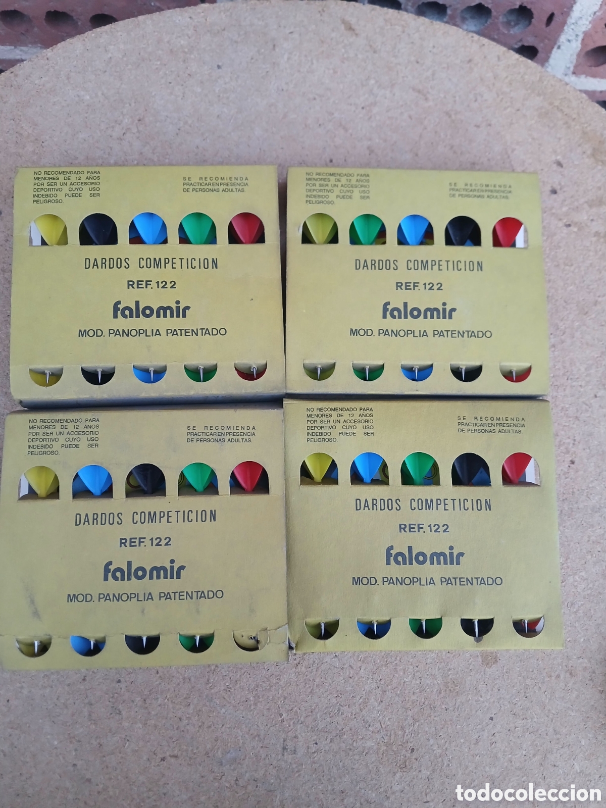 Juegos antiguos: LOTE, 4 BLISTER DE DARDOS DE COMPETICI&Oacute;N DE FALOMIR REF. 122. - Foto 3