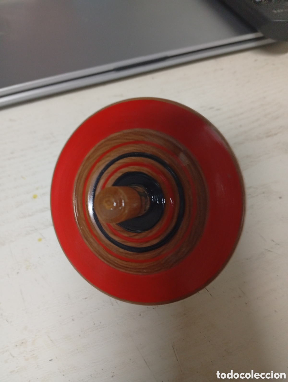 Juegos antiguos: Peonza de gruesa madera - Foto 2