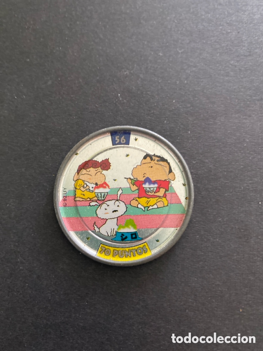 Juegos antiguos: Tazo metal Shin Chan N*56 Bollycao