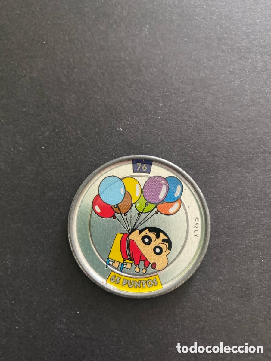 Juegos antiguos: Tazo metal Shin Chan N* 76 Bollycao .