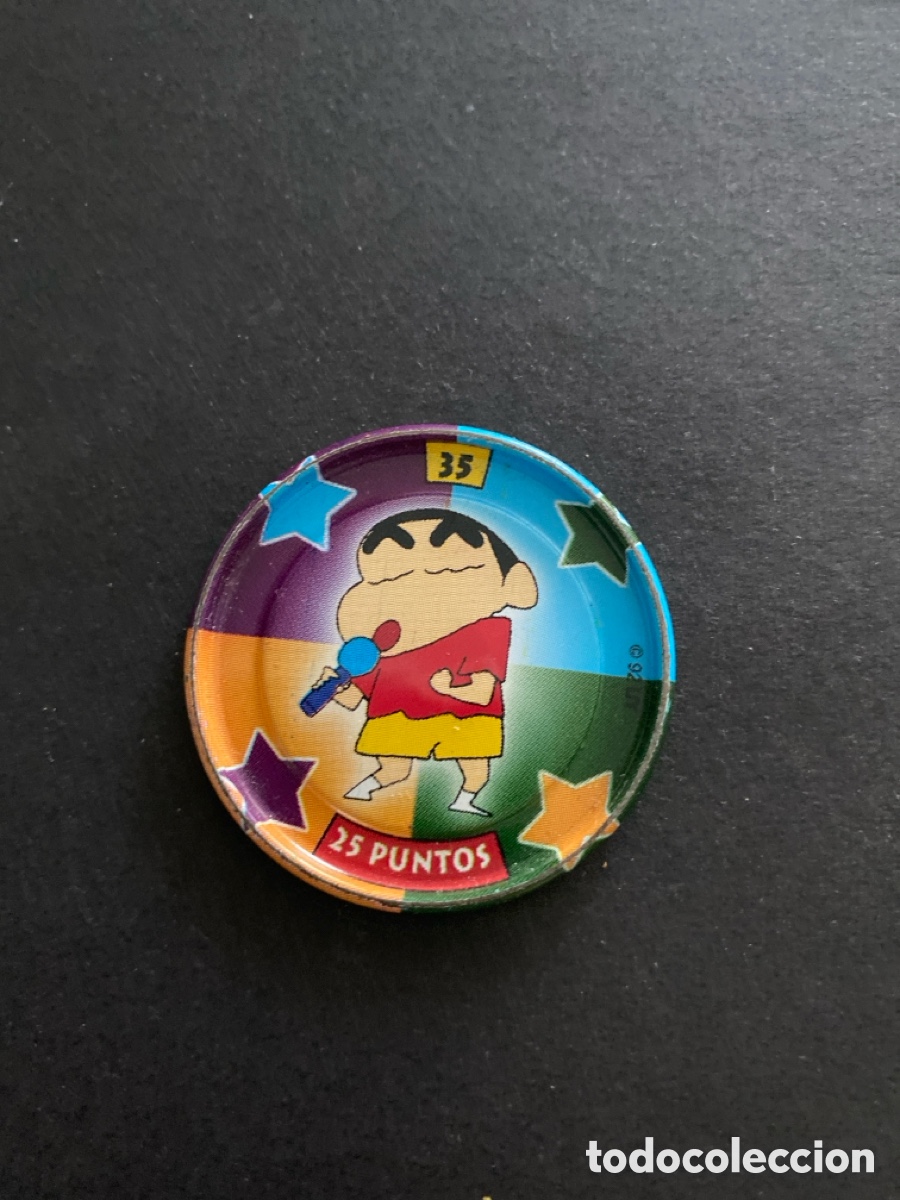 Juegos antiguos: Tazo metal Shin Chan N* 39 Bollycao .