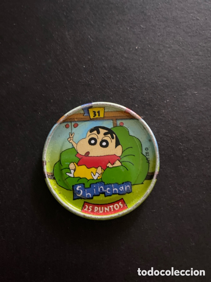 Juegos antiguos: Tazo metal Shin Chan n*31 Bollycao