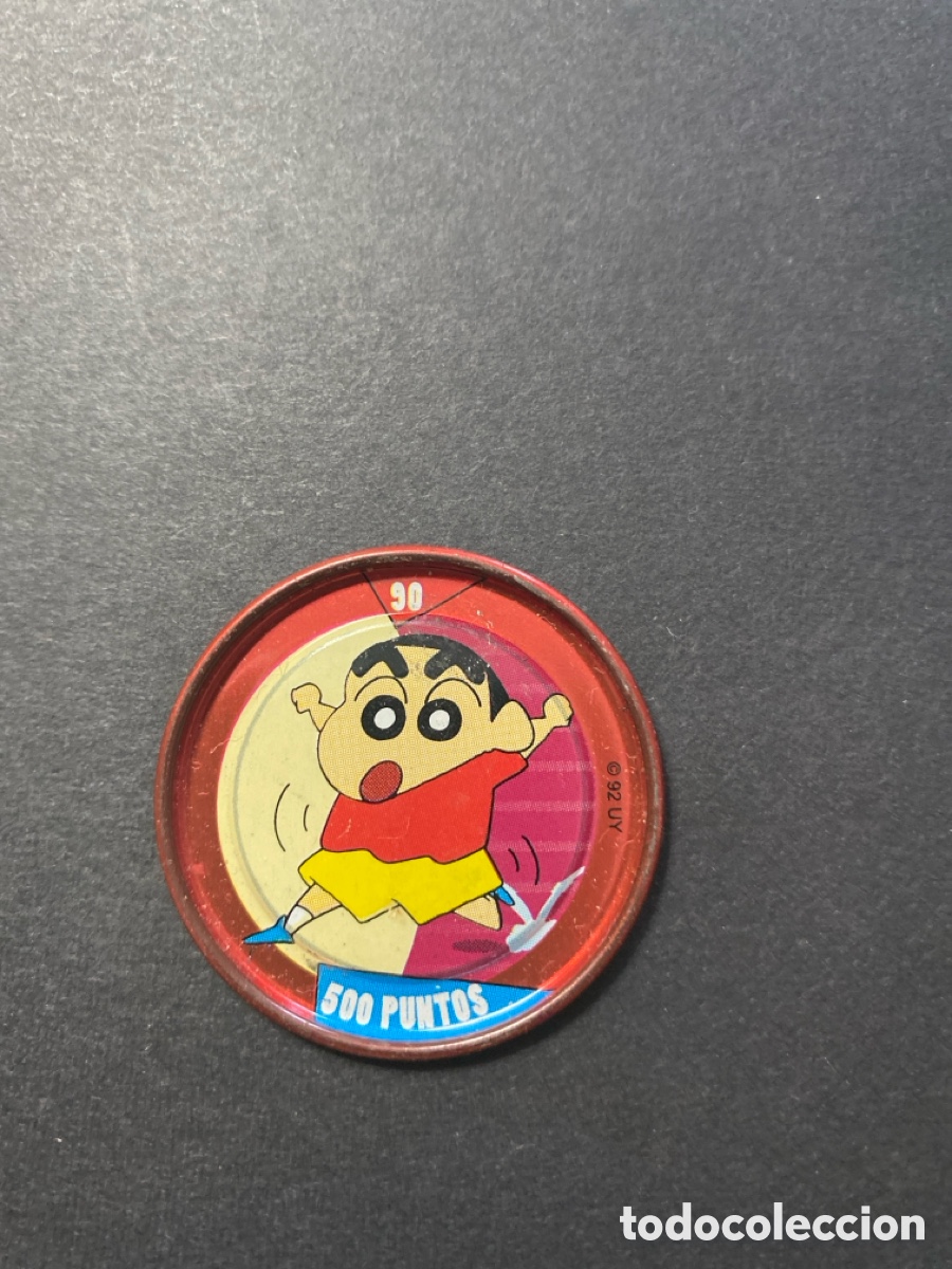 Juegos antiguos: Tazo metal Shin Chan N* 90 Bollycao