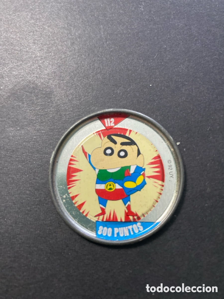 Juegos antiguos: Tazo metal Shin Chan N*112 Bollycao