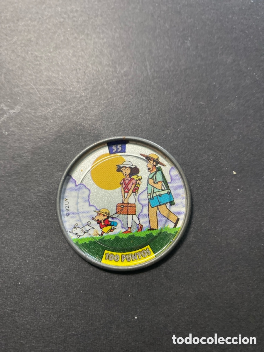 Juegos antiguos: Tazo metal Shin Chan N*55 Bollycao