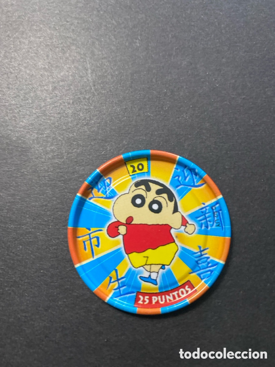 Juegos antiguos: Tazo metal Shin Chan N*20 Bollycao .