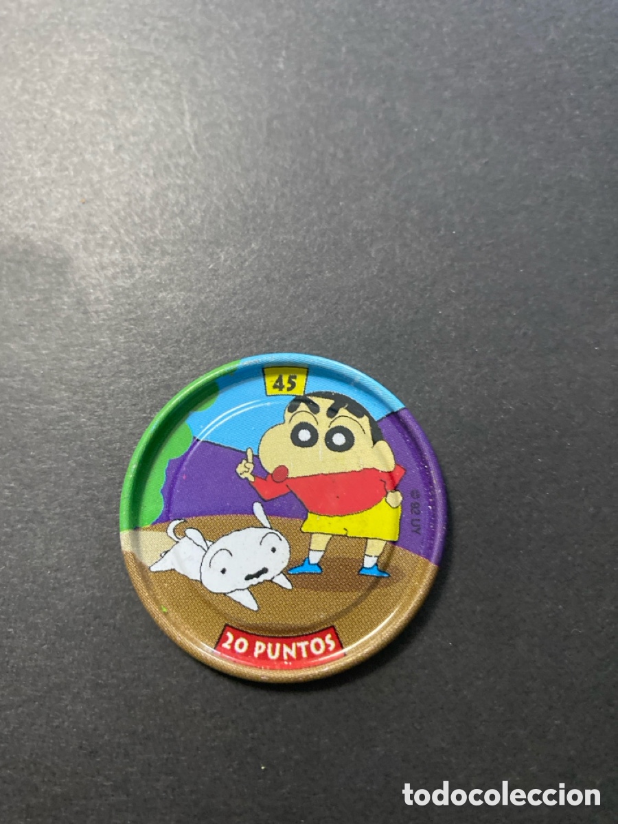 Juegos antiguos: Tazo metal Shin Chan N*45 Bollycao
