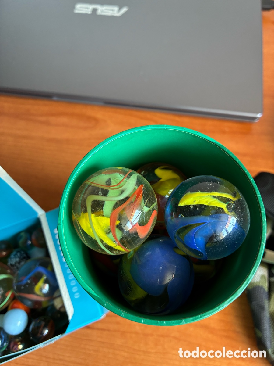 Juegos antiguos: Colecci&oacute;n 147 canicas variadas - Foto 2