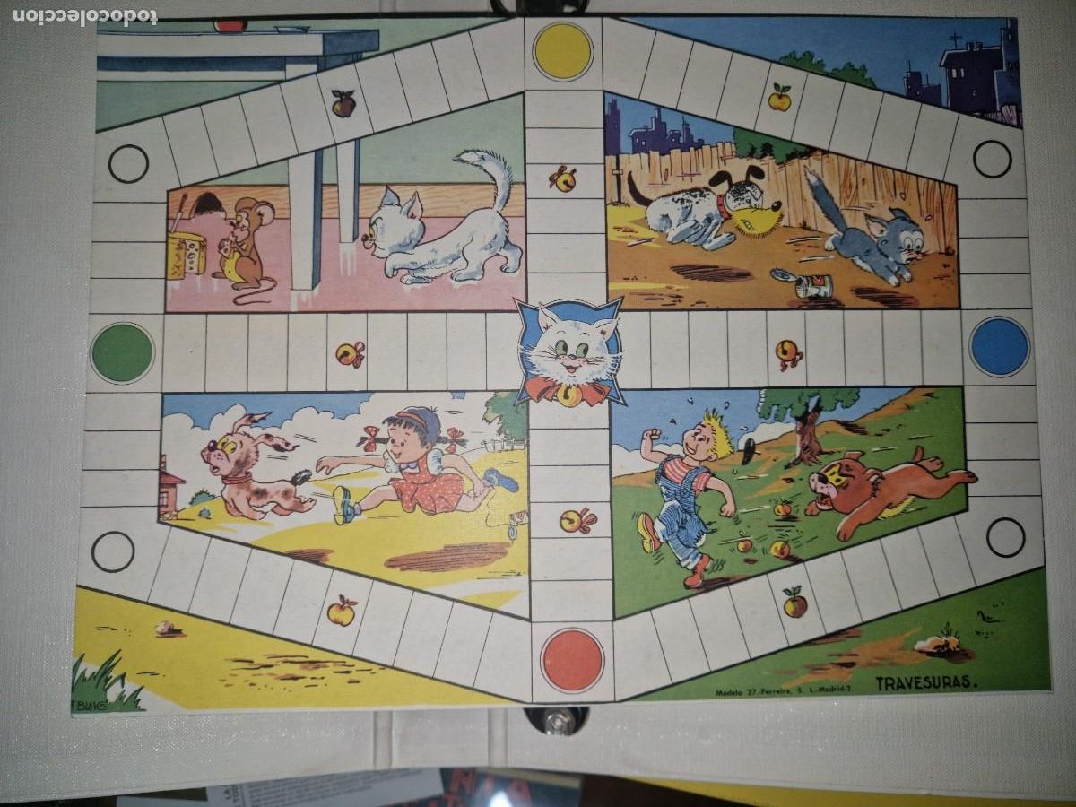 Juegos antiguos: Tablero juego TRAVESURAS, Creaciones Corominas a&ntilde;os 50 Juegos reunidos