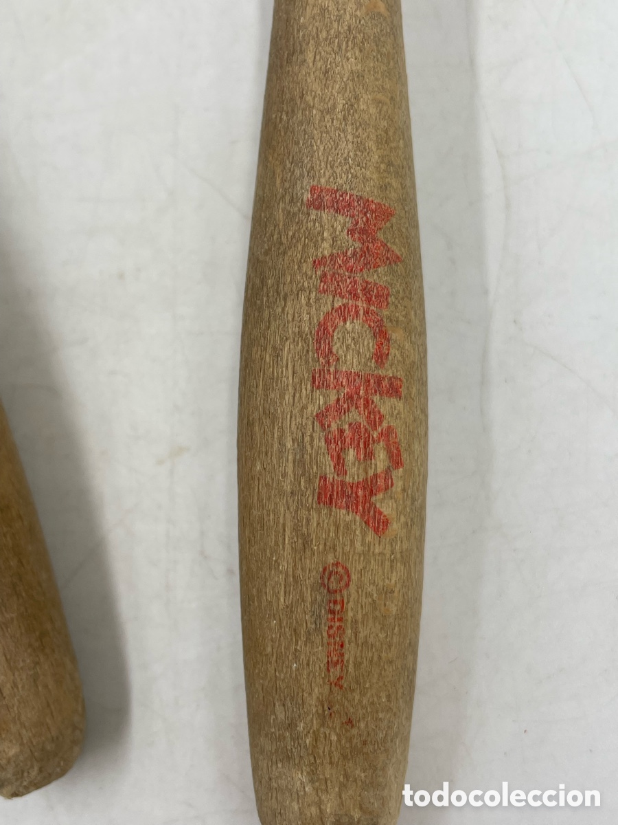 Juegos antiguos: Comba antigua de madera Mickey. - Foto 3
