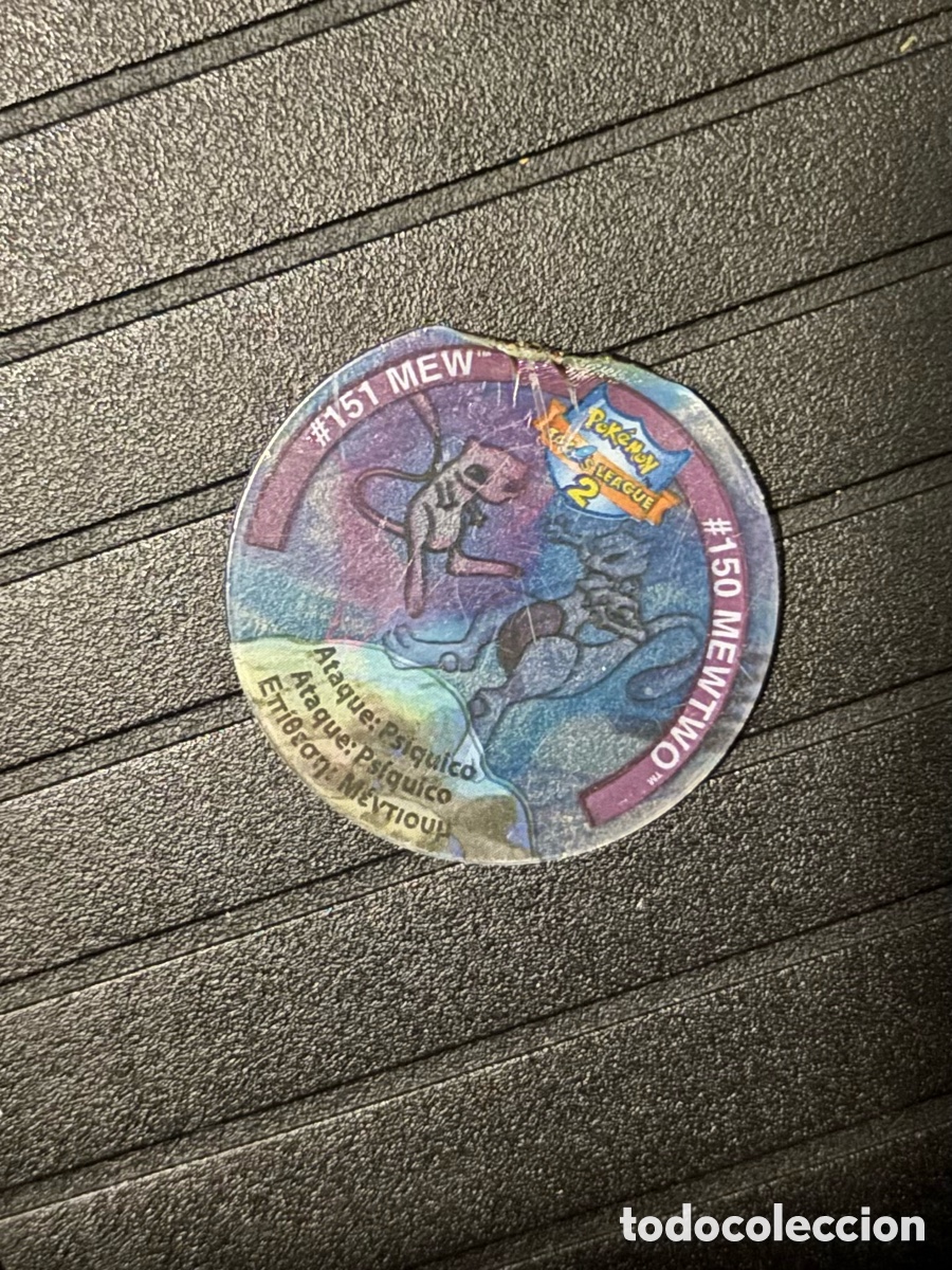 Juegos antiguos: Tazo Pokemon League 151 150 Mew Mewtwo 2002 Matutano Nintendo