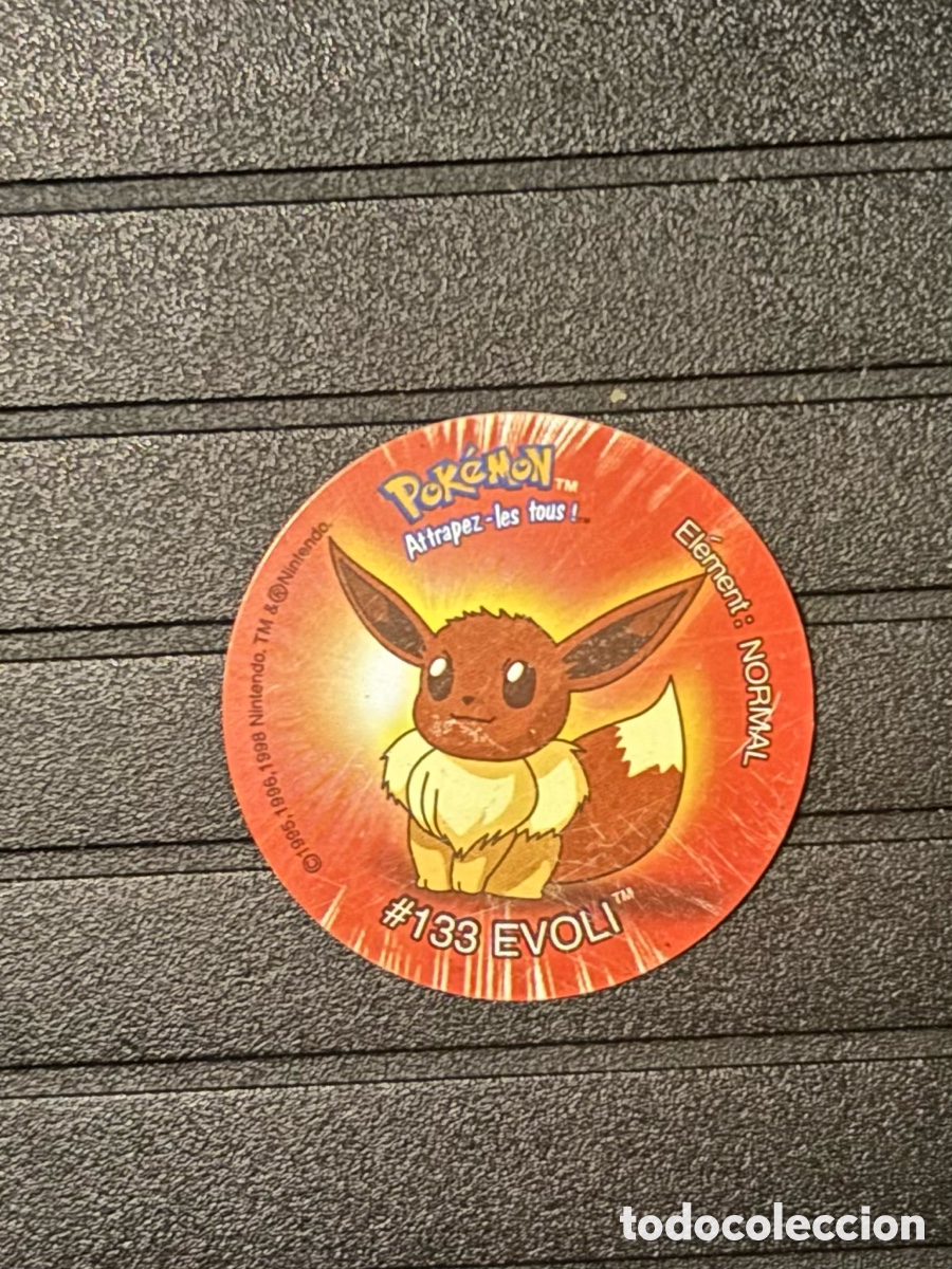 Juegos antiguos: Tazo pokemon cheetos a&ntilde;o 2001 en franc&eacute;s 133 eevee