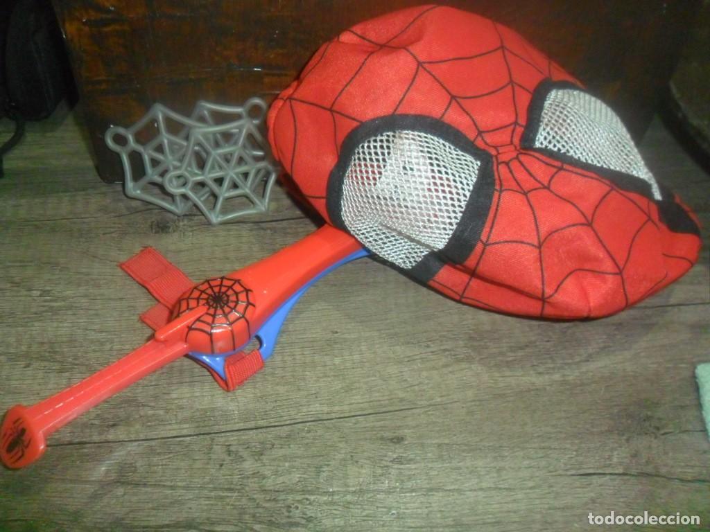 Juegos antiguos: 069- Difraz ni&ntilde;o, Jueguete Set de Misi&oacute;n Spider-Man: M&aacute;scara + Lanzador de Telara&ntilde;as Hasbro 2006