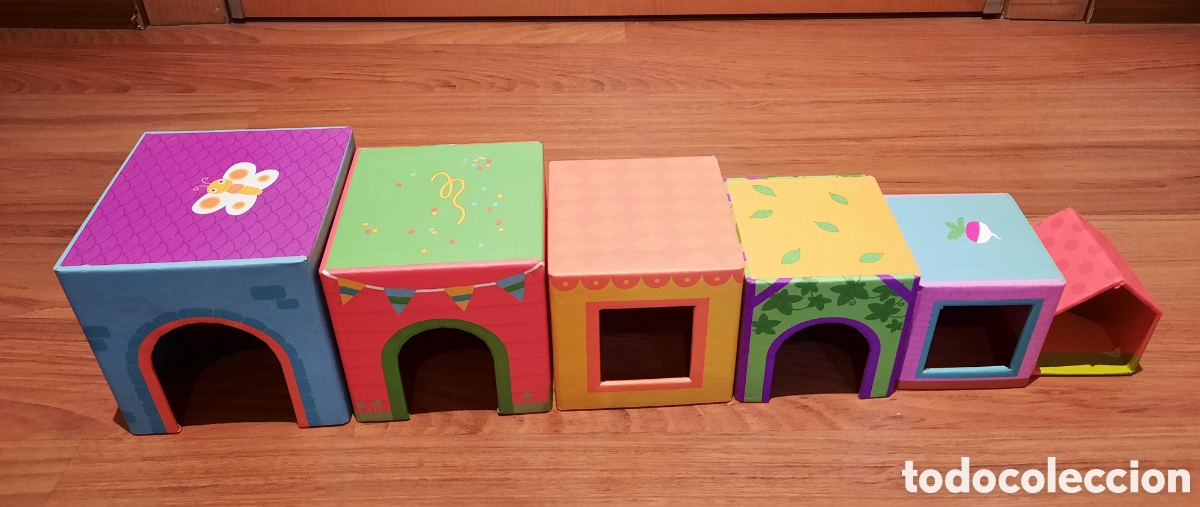 Juegos antiguos: Juego de cubos apilables - Foto 5