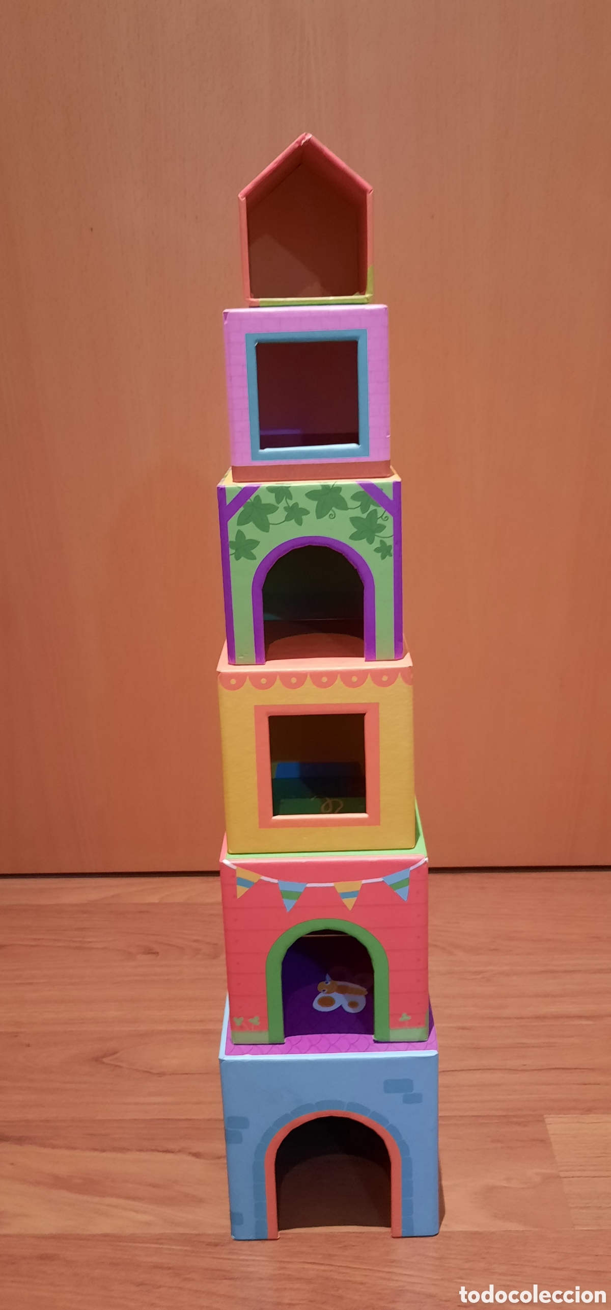 Juegos antiguos: Juego de cubos apilables - Foto 1
