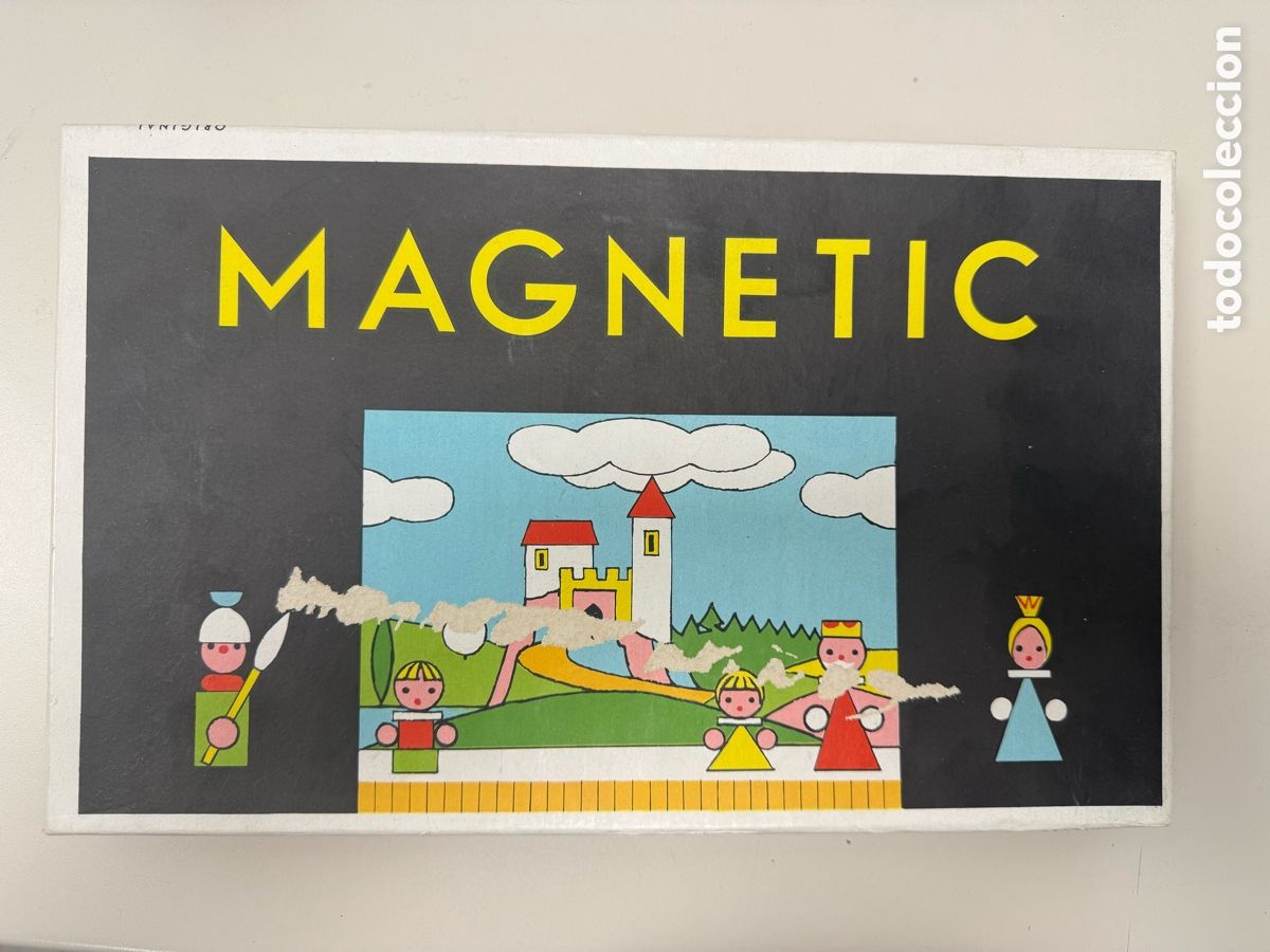 Antike Spiele: Juego Magnetic - Teatro checoslovaco - con piezas imantadas y escenario.