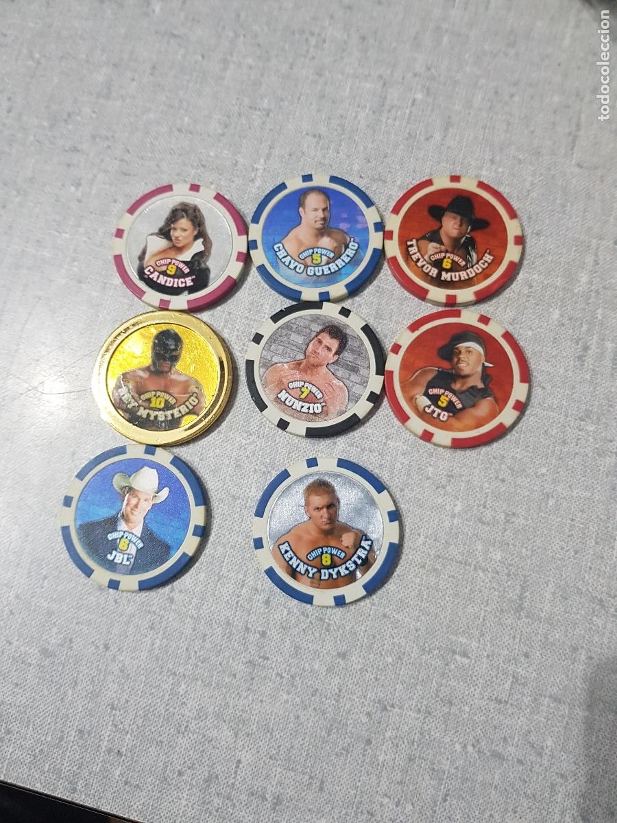 Juegos antiguos: SEIETE TAZOS DE LUCHADORES - Foto 1