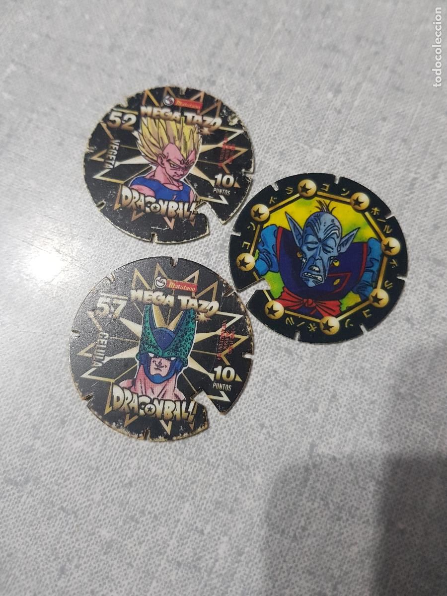 Juegos antiguos: TRES TAZOS DEL FAMOSO DRAGON BALL