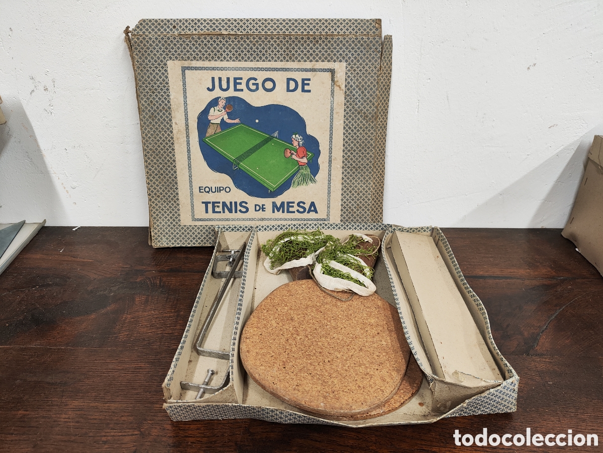 Antike Spiele: ANTIGUO JUEGO DE EQUIPO TENIS DE MESA