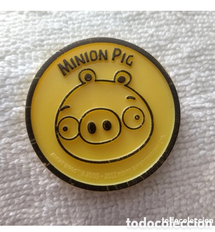 Juegos antiguos: Tazo de angry birds Minion pig