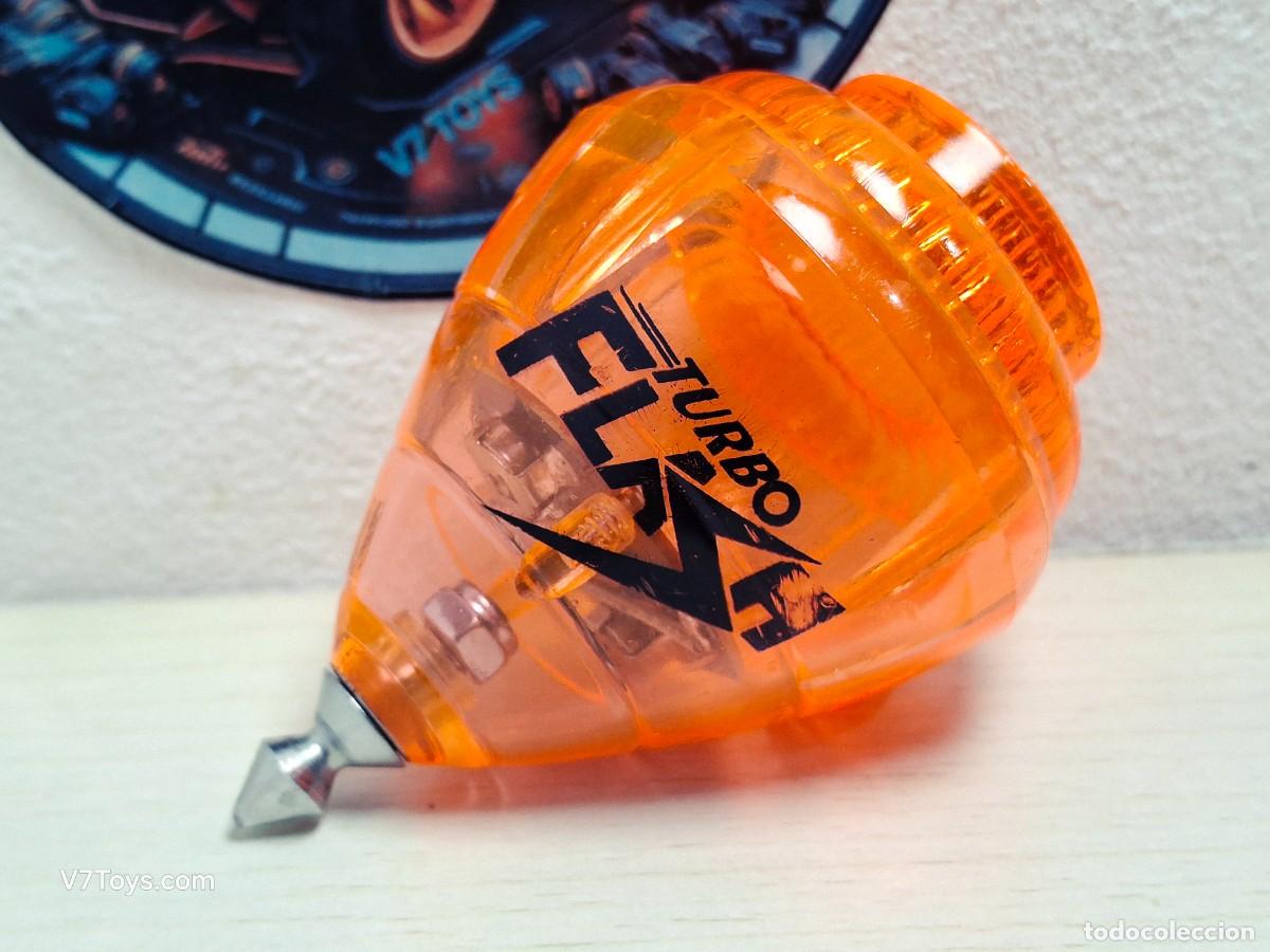 Juegos antiguos: Peonza Turbo Flash Trompos Cometa M&eacute;xico (luz al golpear la punta)