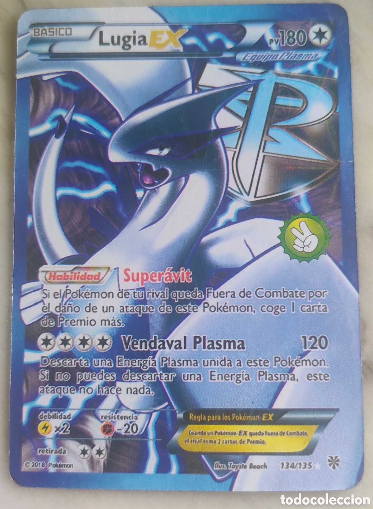 Juegos antiguos: Lugia EX Vendaval Plasma Carta Pokemon 134/134